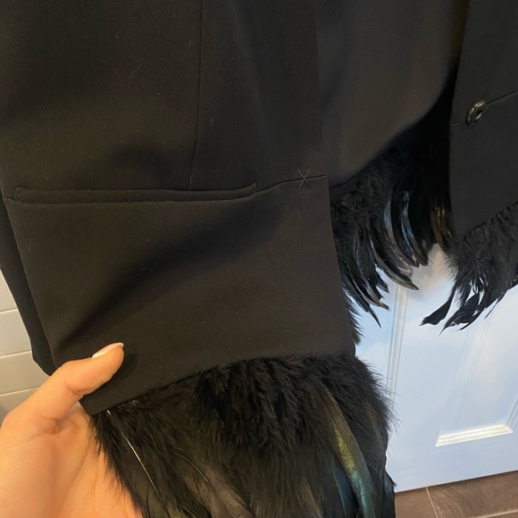 Madison Marcus black feather Blazer - Picture 6 of 7